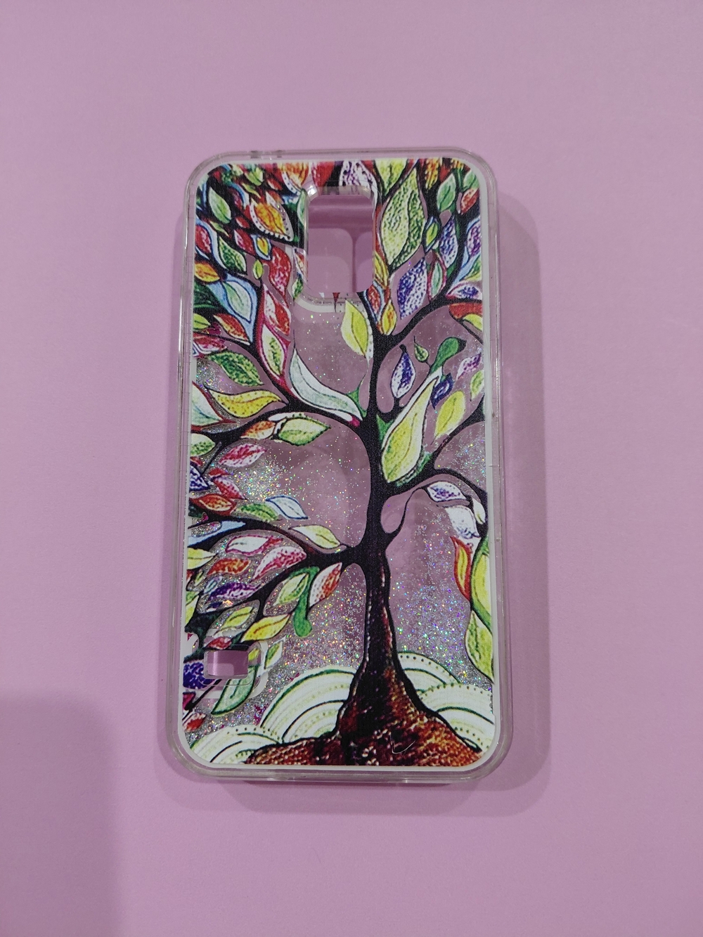Multicolor Tree Design Glitter Phone Case - Samsung Galaxy S8